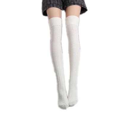 Mosunx Women Warm Overknee Thigh High Socks Boot Cover Soft Knit Crochet Stocking