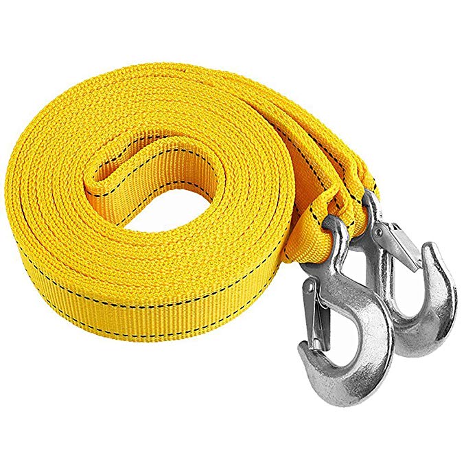 Selectec 6 Tons Tow Strap Heavy Duty with 2 Hooks,20 ft 13,000LB Break Strengthened Towing Rope for ATV Recovery