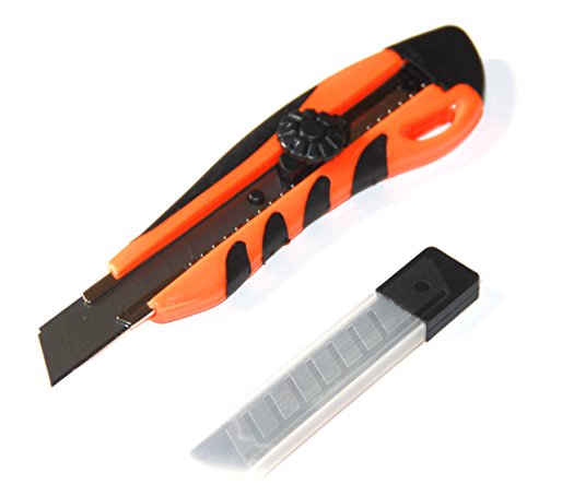 Soft-Grip Snap-Off Utility Knife with 6 Blades - Lifetime Warranty