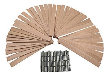 EricX Light 40 Piece 5" Wood Candle Wicks,For Candle Making,Candle DIY