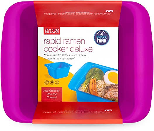 Rapid Ramen Cooker | Microwavable Cookware for Instant Ramen | BPA Free and Dishwasher Safe | Perfect for Dorm, Small Kitchen or Office | Purple, Deluxe