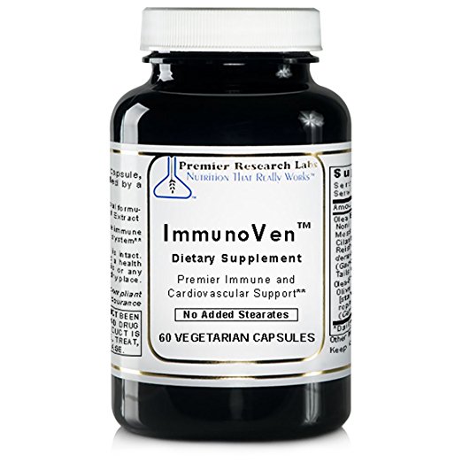 ImmunoVen TM, 60 Capsules, Vegan Product - Olive Leaf/Immune Formula for Premier Immune and Cardiovascular Support