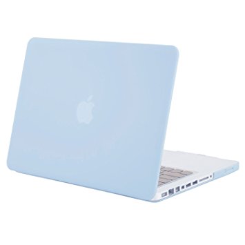 Mosiso Plastic Hard Case Cover for MacBook Pro 13 Inch with CD-ROM (Model: A1278), Airy Blue