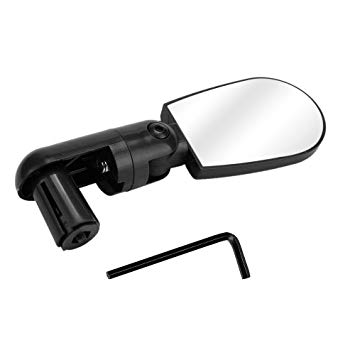 GG Boom Universal Mini Rotaty Handlebar Glass Mirror 360 Degree Adjustable Rearview for Mountain Road Bike Cycling Bicycle 2 Packs
