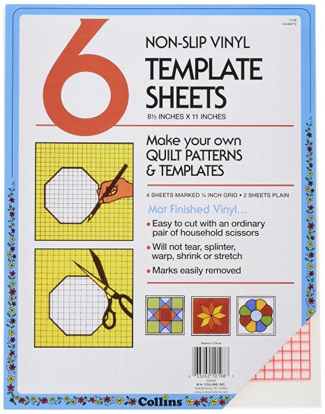 Quilter's Gridded Plastic Template 8"X11" 6/Pkg
