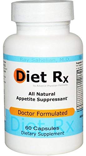 Diet Rx - An All Natural Herbal Diet Supplement - for Natural Appetite Suppressant and Control Specially Formulated w/ Green Tea Extract, Hoodia, Ginger Root, Banaba, Choline Bitartrate, Bitter Melon Extract, Fenugreek Seed Extract, Guggul Herb, and 15 Other Natural Herbs that Work for Women and Men, 60 Capsules - Formulated by Dr. Ray Sahelian, M.D
