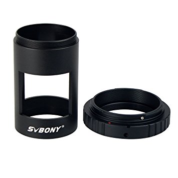 SVBONY T-ring Camera Lens Adapter Aluminum for Canon EOS DSLR/SLR Photography Sleeve M42 Thread for Landscape Lens Telescope Spotting Scope