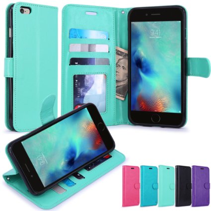 iPhone 6S Case iPhone 6 Case LK Luxury PU Leather Wallet Case Flip Cover with Card Slots and Stand For Apple iPhone 6S 2015  iPhone 6 2014 47 inch MINT