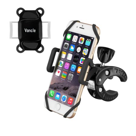 Bicycle Phone Mount Holder,Vancle Universal Bike Handlebar & Motorcycle Holder Cradle Fits any Smart Phone, 360 Degrees Rotatable, Rubber Strap, Slide-Proof Clamp