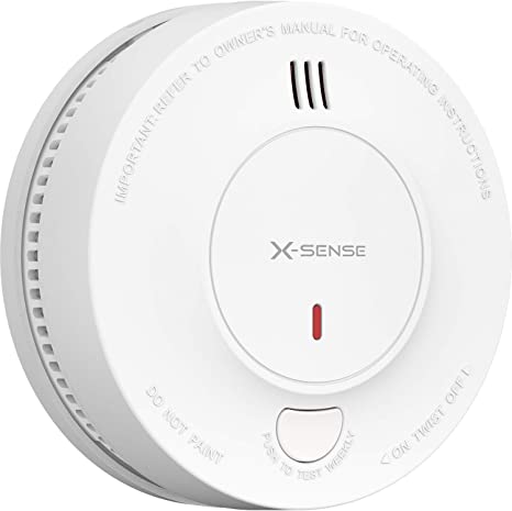 X-Sense Smoke Alarm, 10-Year Battery Fire Alarm Smoke Detector with LED Indicator & Silence Button, Conforms to EN14604 Standard, SD2J0AX