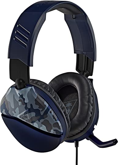 Turtle Beach Recon 70 Blue Camo Gaming Headset for Xbox Series X, Xbox Series S, & Xbox One, Playstation 5, PS4, Nintendo Switch, Mobile, & PC with 3.5mm Connection