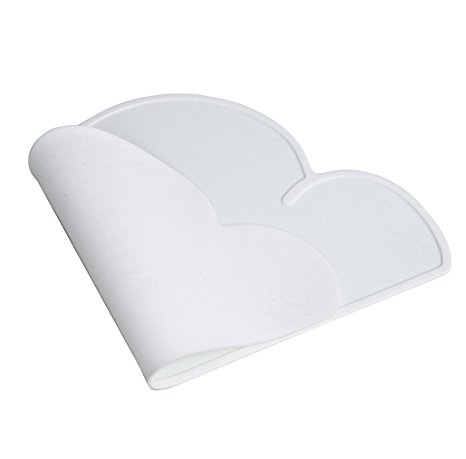 Jypc 1PC Kids Silicone Cloud Placemat Dinnerware Table Mat Washable Portable Place Mat 18.7"x10.6" (White)