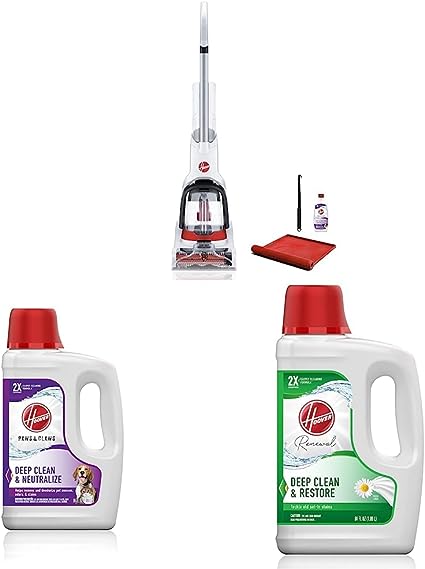 Hoover PowerDash Pet  Compact Carpet Cleaner & Paws & Claws Deep Cleaning Carpet Shampoo with Stainguard & Renewal Deep Cleaning Carpet Shampoo