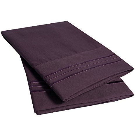 1500 Supreme Collection Pillowcase - Standard, 2 Count, Purple