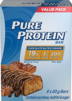 Pure Protein Bars, Gluten Free, Snack Bars, Chocolate Salted Caramel, 50 gram, 6 Count