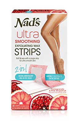 NAD'S Ultra Smoothing Exfoliating Wax Strips, 20 Count