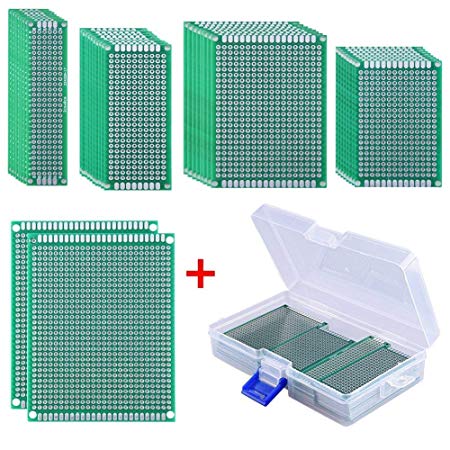 AUSTOR 36 Pcs Double Sided PCB Board Kit, 5 Sizes