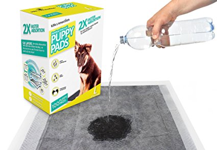 K9KONNECTION Extra Large Puppy Dog Potty Training Pee Pads - 50 Count Box - 23" x 35" XL - Quick Drying Black Carbon Gel, No Odor, Leak Proof - Ultra-Absorbent Housebreaking Pad for Small and Big Dogs