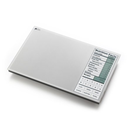 Perfect Portions Digital Scale  Nutrition Facts Display Silver