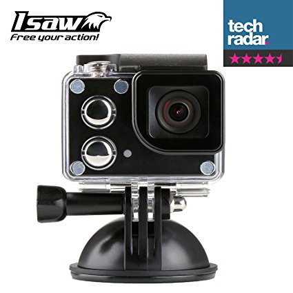 ISAW® EDGE 4K Ultra HD / 1080P Full HD Action Camera with LCD View-finder built-in Wi-Fi   Free ISAW Viewer II App