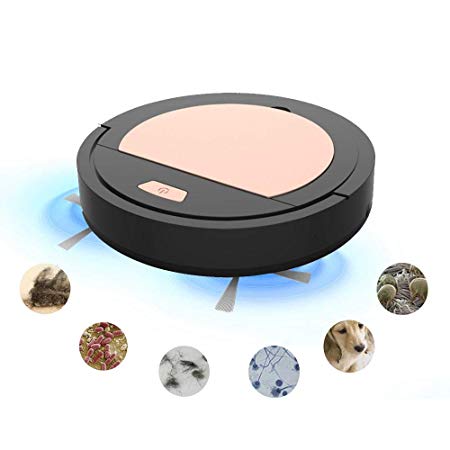 Robot Vacuum Cleaner, OOOUSE 3 In 1 Automatic Sweeping Vacuuming & Mopping Robotic Vacuum Cleaner, Super-Thin, 1800Pa Strong Suction, Quiet, Anti-Collision, Good For Pet Hair, Carpets,Hard Floors,Tile