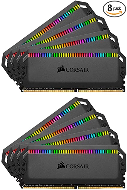 Corsair Dominator Platinum RGB 128GB (8x16GB) DDR4 3600 (PC4-28800) C18 1.35V Desktop Memory