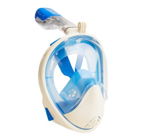 Seaview 180° Snorkel Mask for Adults and Youth. Full Face Free Breathing Design. Best Snorkeling Experience with Anti-fog and Anti-leak Technology. See More With Larger Viewing Area than Traditional Masks. Prevent Gag Reflex with Tubeless Design.