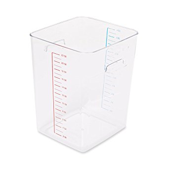 Rubbermaid Commercial Products FG9F0900WHT Food Storage Container, Space-Saver, Square, 22 quart, White