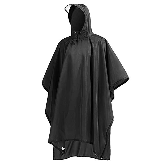 ANDAKE Raincoat Portable Reusable Rain Poncho,Waterproof Sunshade Tarp, Ground Mat Poncho Outdoor Women Men