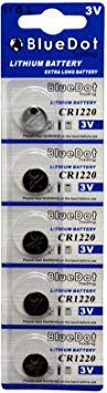 BlueDot Trading CR1220 Lithium Battery, 5 Count