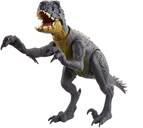Mattel Jurassic World Slash ‘N Battle Stinger Dino Action and Sound Figure Camp Cretaceous with Movable Joints, Slashing and Tail Whip Motions and Roar Sound, Kids Gift Ages 4 Years and Up, Multicolor