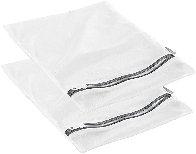 Quaanti Laundry Bags,2 Pack,Mesh Net Washing Bag with Zipper for Lingerie,Underwear,Bra,Stockings,Baby Items. Protect Your Delicates from Getting Entwined with The Rest of Your Laundry (L/16"x19")