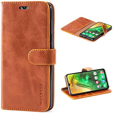 Mulbess Samsung Galaxy A50 Case Wallet, Leather Flip Phone Case for Samsung Galaxy A50 and A30s A50s Cover, Brown