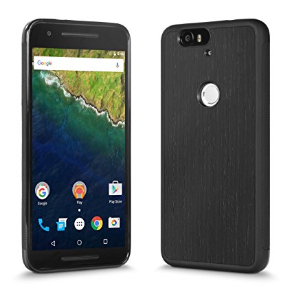 Cover-Up #WoodBack Explorer Real Wood Case for Google Nexus 6P - Blackened Ash