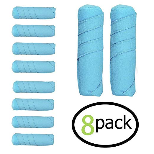 8 Pack Sleep Hair Rollers- Absorbent sleep hair rollers style Curling Apparatus,Curling Drum,Dry Hair Curler,6 Inch Absorbent Heat Free Sleep Nighttime Styler Curlers