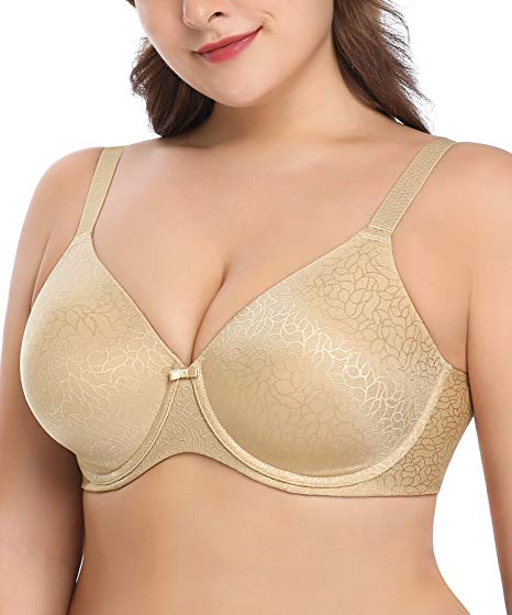 WingsLove Women's Minimizer Bra Full Coverage Underwire Plus Size Everyday Bra