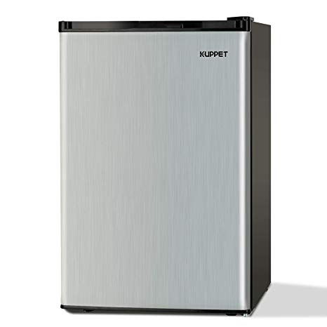 KUPPET Compact Upright Freezer, Single Door, Reversible Stainless Steel Door, Adjustable Removable Shelves, 3.0 cu. ft.