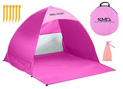 KMD Sport(TM) Beach Pop Up Tent - Lightweight Portable Cabana for Privacy & Shade - Great for Kids, Adults, Family - Quick Set Up Provides Shelter from the Sun