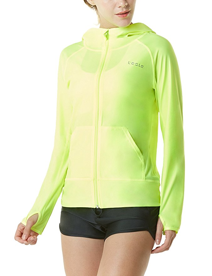 Tesla Women's UPF 50  Full & Half Zip Front Long Sleeve Top Rashguard Swimsuit FSZ02/FSZ04