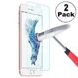 SPARIN 2 Pack iPhone 6s Plus Screen Protector 25D  Tempered Glass 3D Touch Compatible Easy-Install Glass Screen Protector for Both iPhone 6 Plus and 6s Plus 55 Inch Retailed Packaging