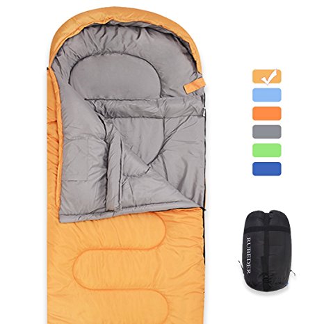 RUBEDER Sleeping Bag - Camping Envelope Lightweight,Waterproof,Comfort With Compression Sack-0 Degree Sleeping Bags Suitable for Winter, Hiking,Outdoor Activities