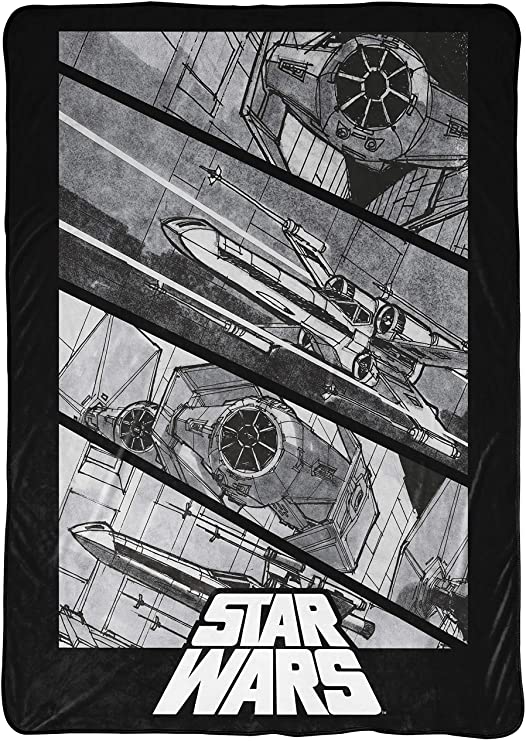 Jay Franco Star Wars Vehicle Blanket - Measures 60 x 90 inches, Bedding - Fade Resistant Super Soft Fleece (Official Star Wars Product)