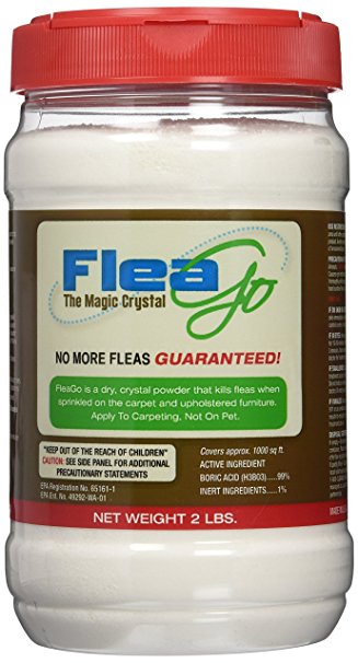FleaGo Flea Control Powder for Carpet and Floors, 2 lb Jar
