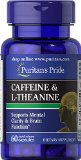 Puritans Pride Caffeine 50 mg and L-Theanine 100 mg-60 Capsules