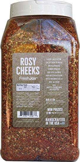 FreshJax Premium Seasoning Spice Rosy Cheeks Organic Maple Bourbon BBQ Rub Blend, 5lb Bulk Container