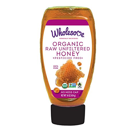 Wholesome Sweeteners Organic Raw & Unfiltered Honey - Squeeze, 16 oz.