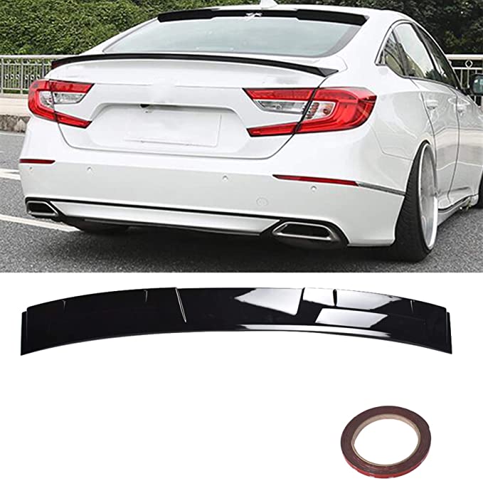 munirater Gloss Black Rear Window Roof Wing Spoiler Replacement for 18 19 20 Accord 4DR JDM Style