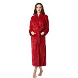 Richie House Womens Plush Soft Warm Fleece Bathrobe Robe Rh1591