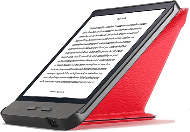 Forefront Cases Cover for Kobo Libra H2O - Folding Kobo Libra H2O Case Stand - Red - Lightweight, Thin, Protective Kobo Libra H2O Cover (H20) with Auto Sleep Wake, Origami Design   Stylus