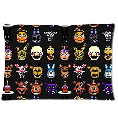 Five Nights at Freddys Pillowcase Rectangle Zippered Two Sides Design Printed 20x26 pillows Throw Pillow Cover Cushion Case Covers
